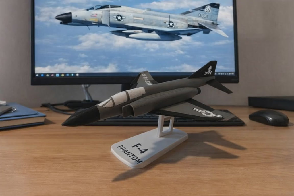 F-4 Phantom II USAF 3D Printed Aircraft Model – Loose Piece Fighter Jet Display