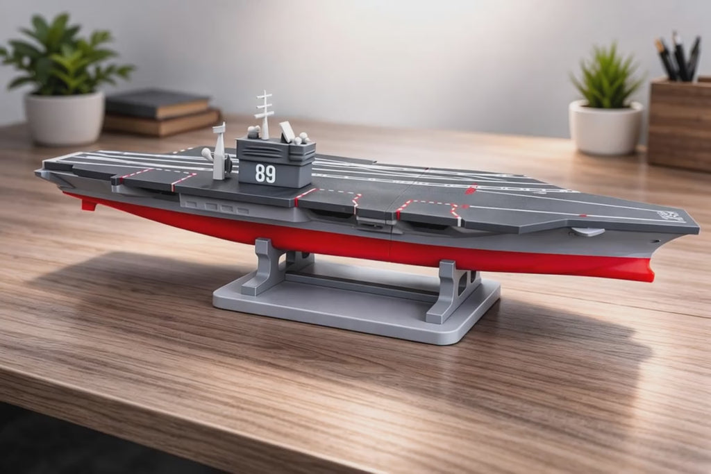 USS Nimitz CVN-68 Aircraft Carrier 3D Printed Build Kit – Navy Warship Model to Assemble