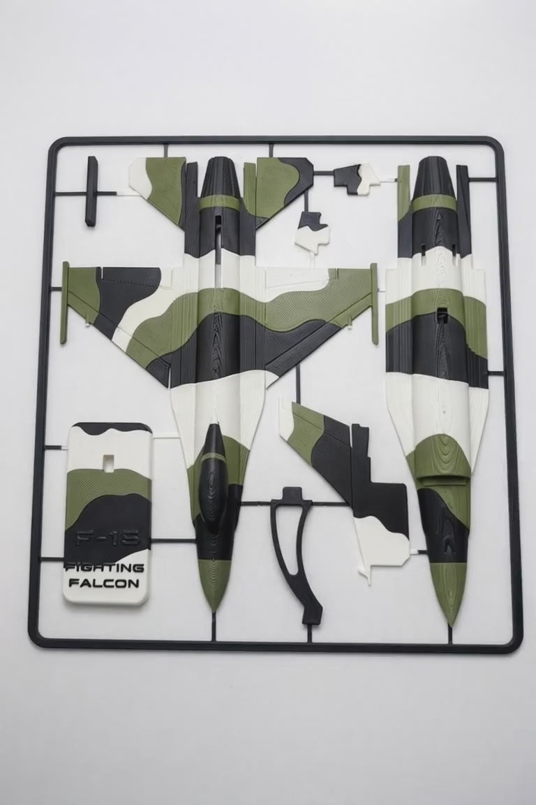 F-16 Fighting Falcon 3D Printed Aircraft Model – Army Green Edition
