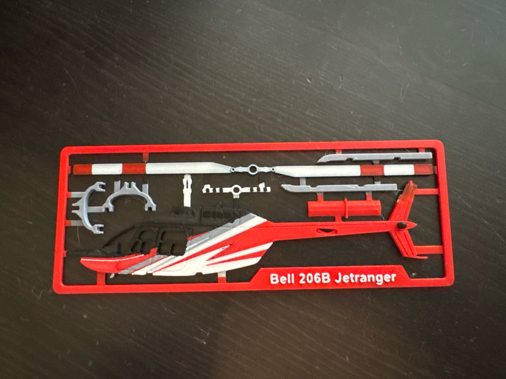 Bell 206B JetRanger 3D Printed Helicopter Model Kit
