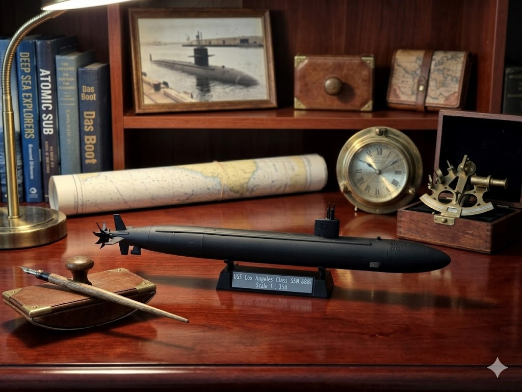USS Los Angeles Class Submarine 3D Printed Model