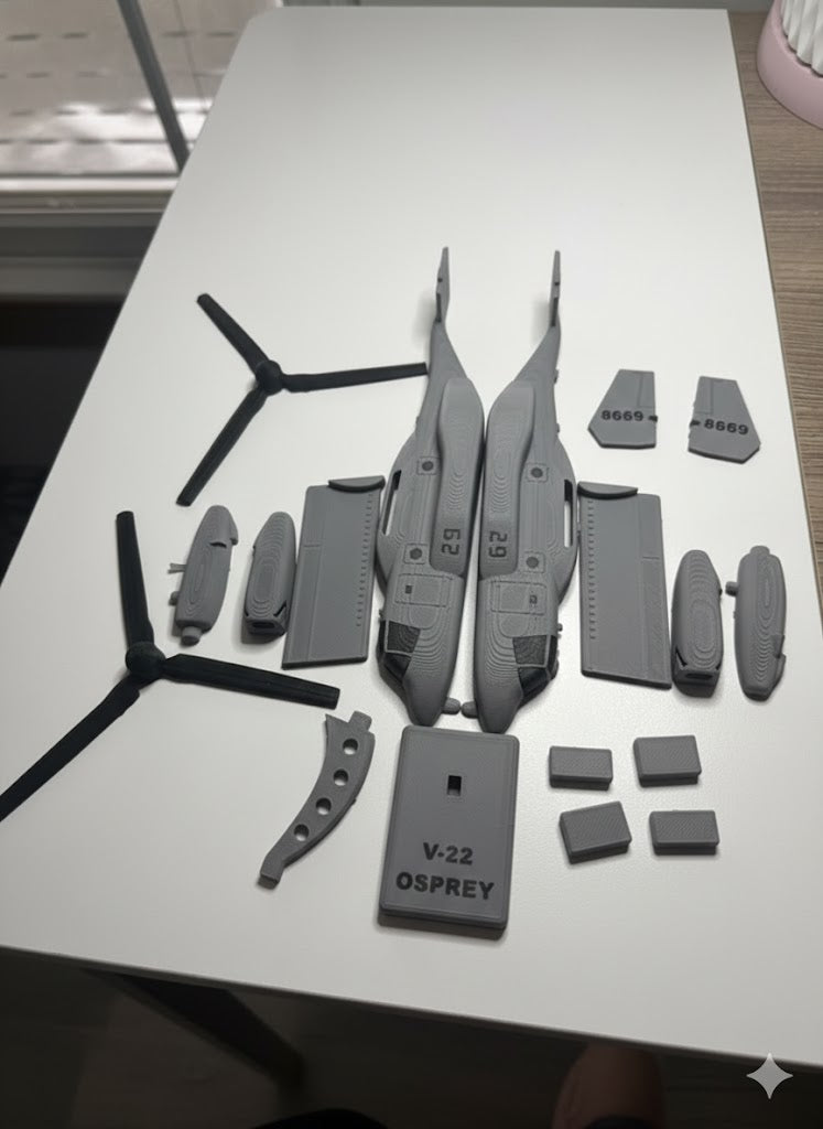 V-22 Osprey 3D Printed Aircraft Model Kit – Military Tiltrotor Aircraft
