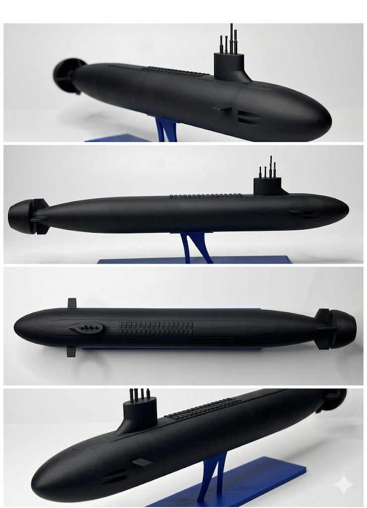 USS Seawolf Submarine 3D Printed Display Model – Military Naval Desk Display