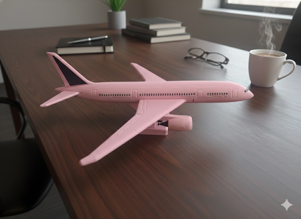 Pink Boeing 787 Dreamliner 3D Printed Aircraft Model Kit – Cute Airliner Edition