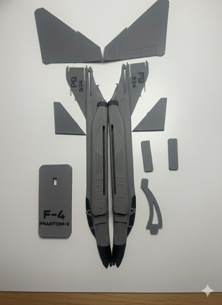 F-4 Phantom II 3D Printed Aircraft Model Kit – Military Fighter Jet