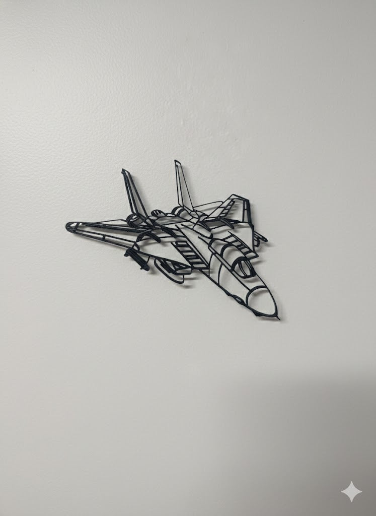 F-14 Tomcat Wall Art F-14 Tomcat Wall Art – 3D Printed Fighter Jet Wall Decor – Military Aircraft Hanging – Aviation Room & Office Decor
