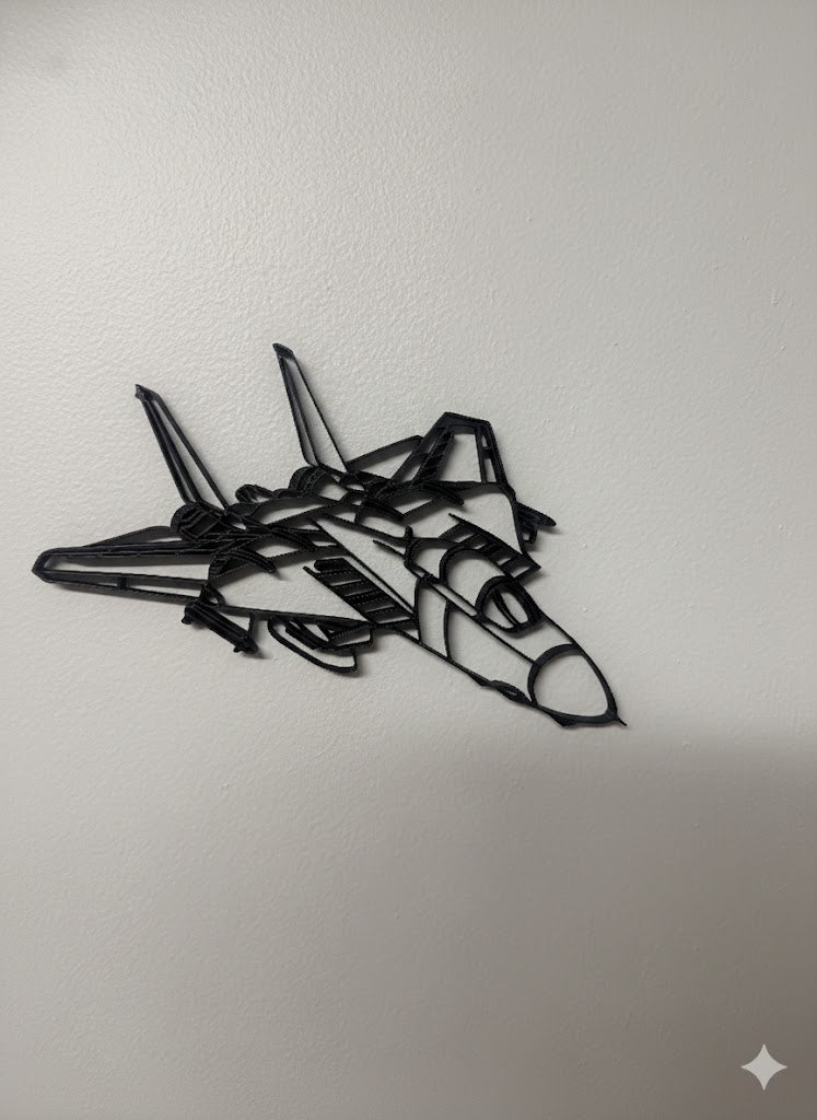 F-14 Tomcat Wall Art F-14 Tomcat Wall Art – 3D Printed Fighter Jet Wall Decor – Military Aircraft Hanging – Aviation Room & Office Decor
