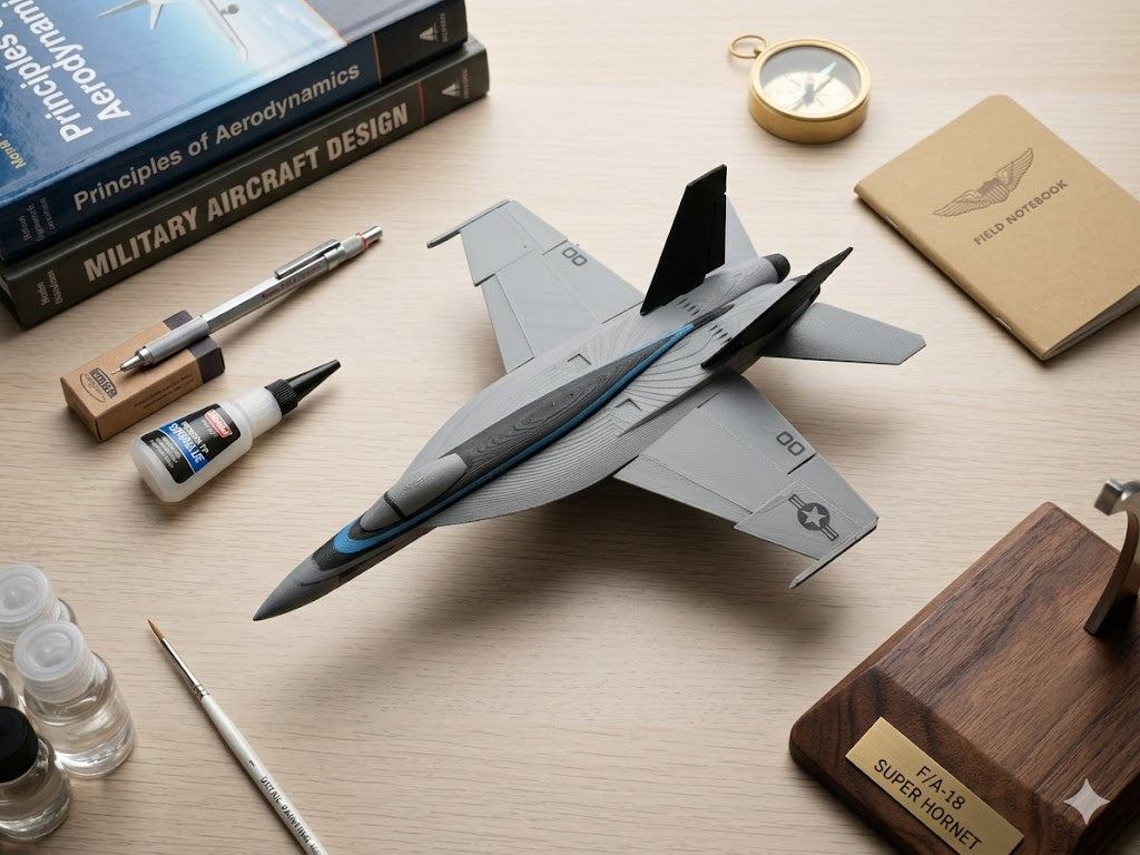Top Gun F/A-18 Super Hornet 3D Printed Aircraft Model Kit – Maverick Inspired Jet Edition