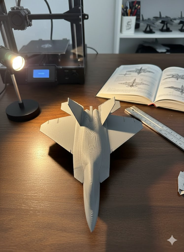 F-22 Raptor 3D Printed Model Kit F-22 Raptor 3D Printed Model Kit – Stealth Fighter Jet Display – Military Aircraft DIY Build – Aviation Desk Decor – Fighter Jet Model