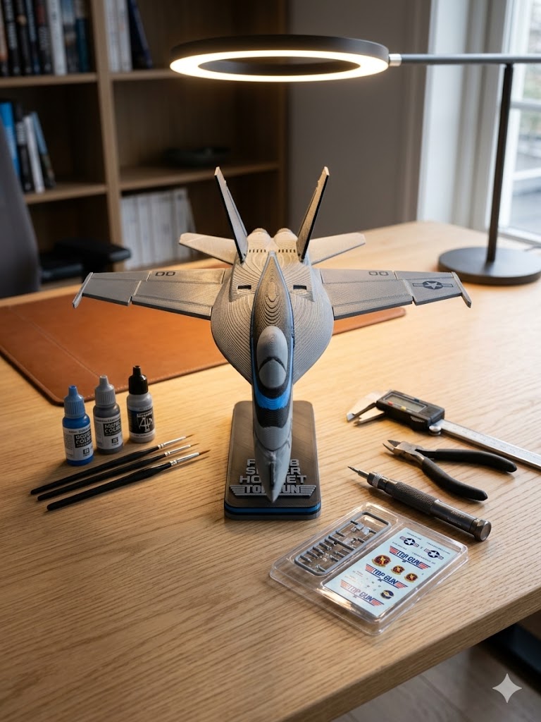 Top Gun F/A-18 Super Hornet 3D Printed Aircraft Model Kit – Maverick Inspired Jet Edition