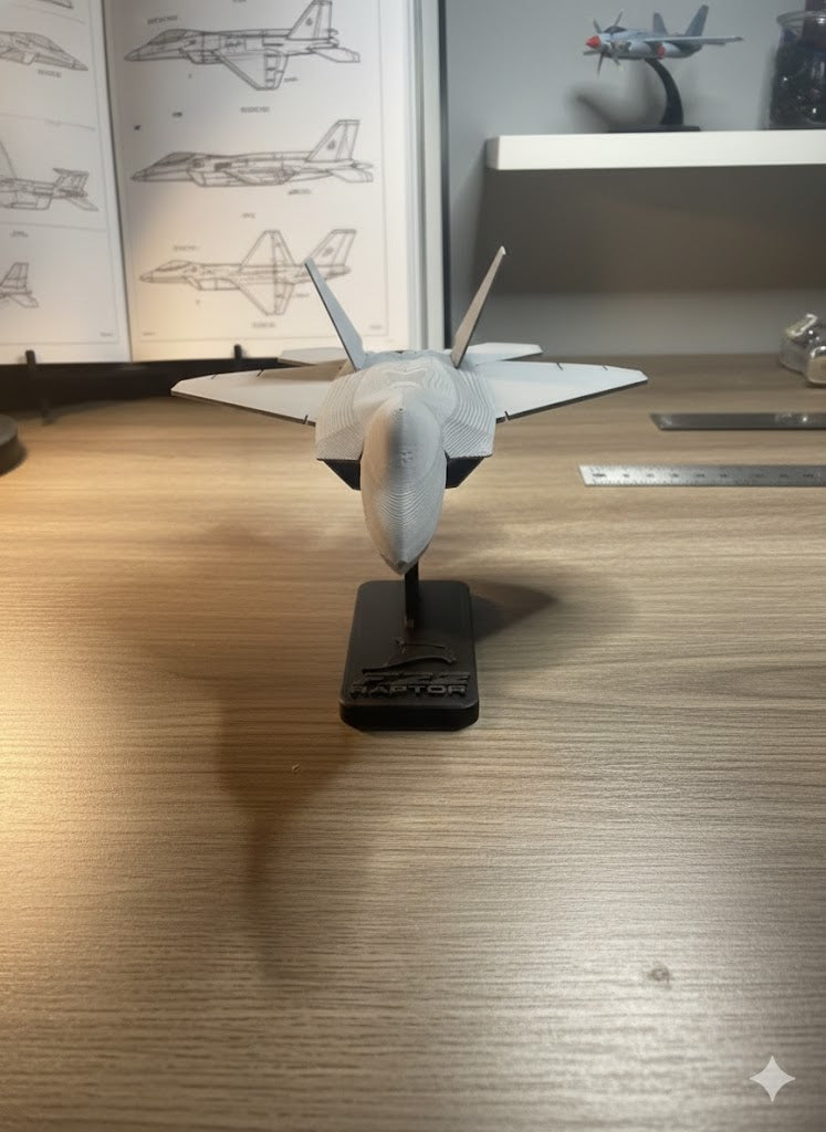 F-22 Raptor 3D Printed Model Kit F-22 Raptor 3D Printed Model Kit – Stealth Fighter Jet Display – Military Aircraft DIY Build – Aviation Desk Decor – Fighter Jet Model