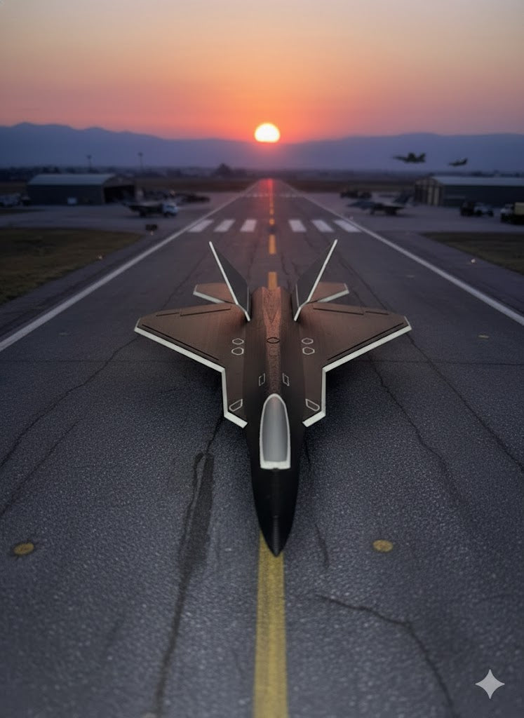 F-22 Raptor Stealth Fighter 3D Printed Aircraft Model Kit – Black & Gray Edition