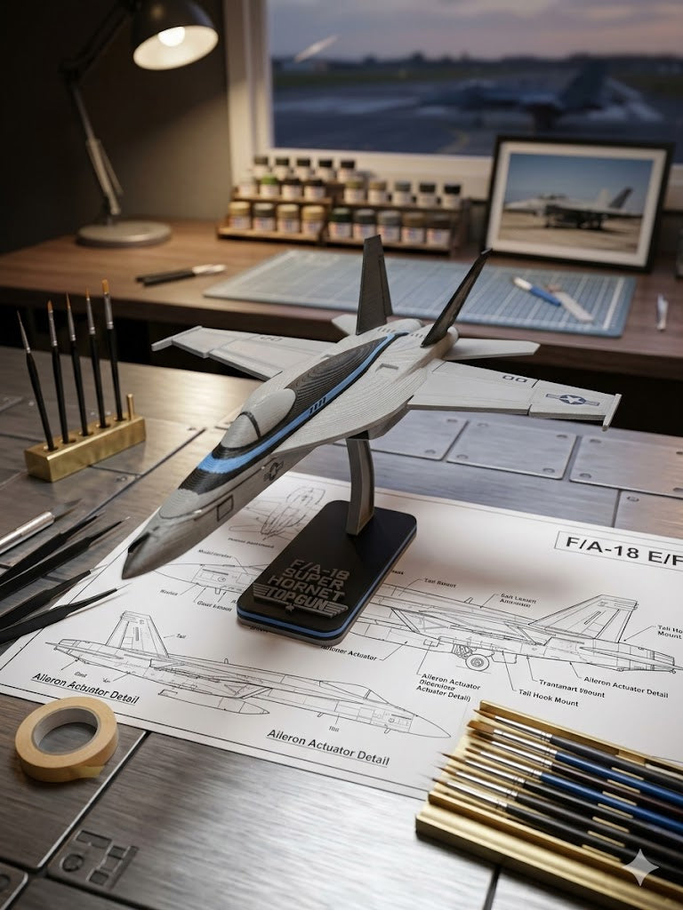Top Gun F/A-18 Super Hornet 3D Printed Aircraft Model Kit – Maverick Inspired Jet Edition