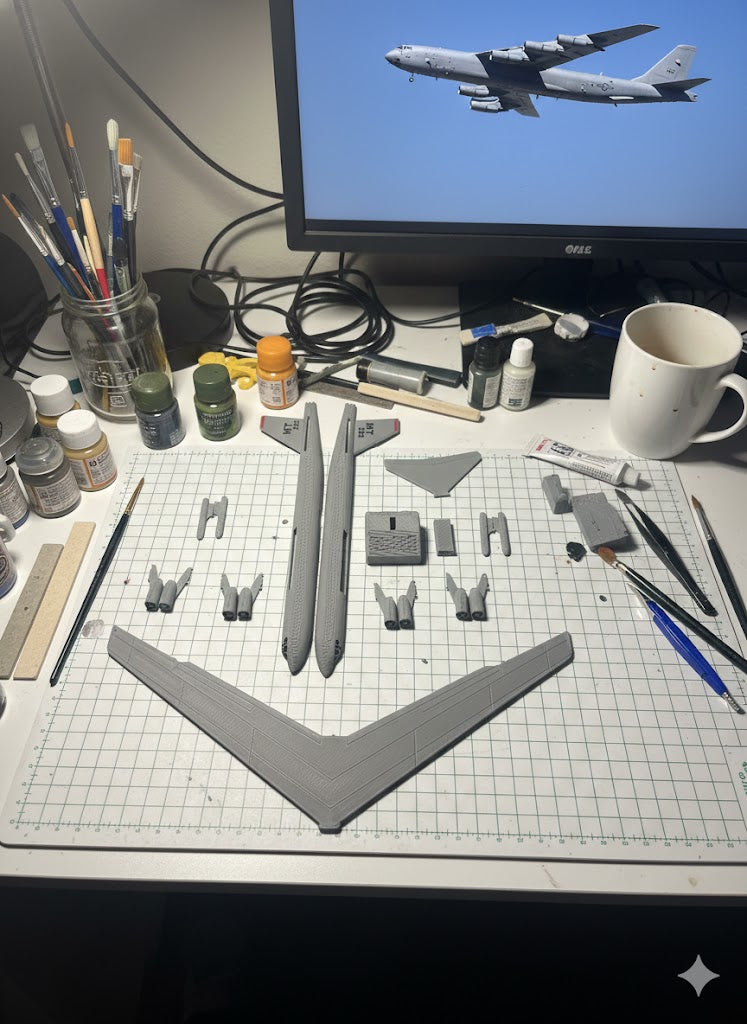 B-52 Stratofortress 3D Printed Model Kit B-52 Stratofortress 3D Printed Model Kit – Military Bomber Aircraft DIY Build – Aviation Desk Decor – Strategic Bomber Display