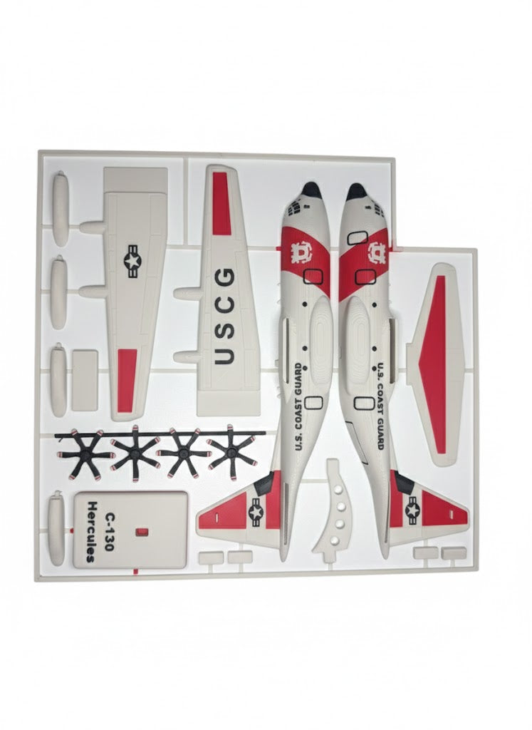 HC-130 Hercules 3D Printed Aircraft Model Kit – U.S. Coast Guard Rescue Plane